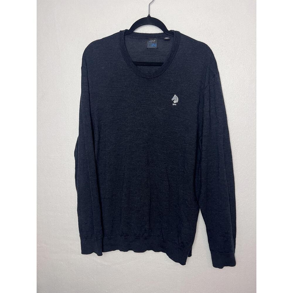 Greg Norman Men's Long Sleeve Crew Neck Pullover Wool Sweater Size XXL Gray